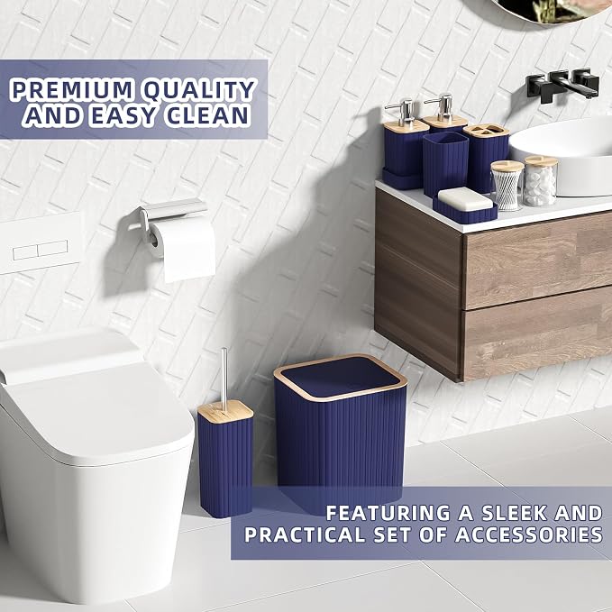 Bathroom Set - 25PC Blue Bathroom Set - Image 5