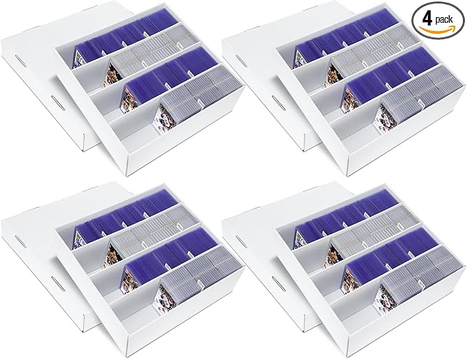 Trading Card Storage Box, 4 Pack Sports Cards Storage Boxes by OldCanal
