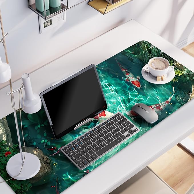 Koi Fish Mouse Pad XXL – Large Japanese Pond Desk Mat - Image 9