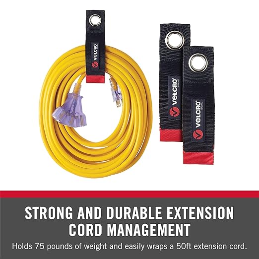 Velcro Brand Heavy Duty Extension Cord Holder Organizer | Holds 75 Pounds - Image 3