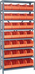 QUANTUM STORAGE SYSTEMS 1275-423OR Solid Heavy Duty 8 Shelves 28 Stackable by QuantumStorageSystems