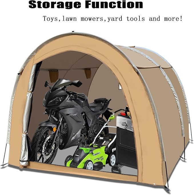 Bike Storage Shed Tent, Outdoor Portable Bicycle Storage Sheds - Image 2