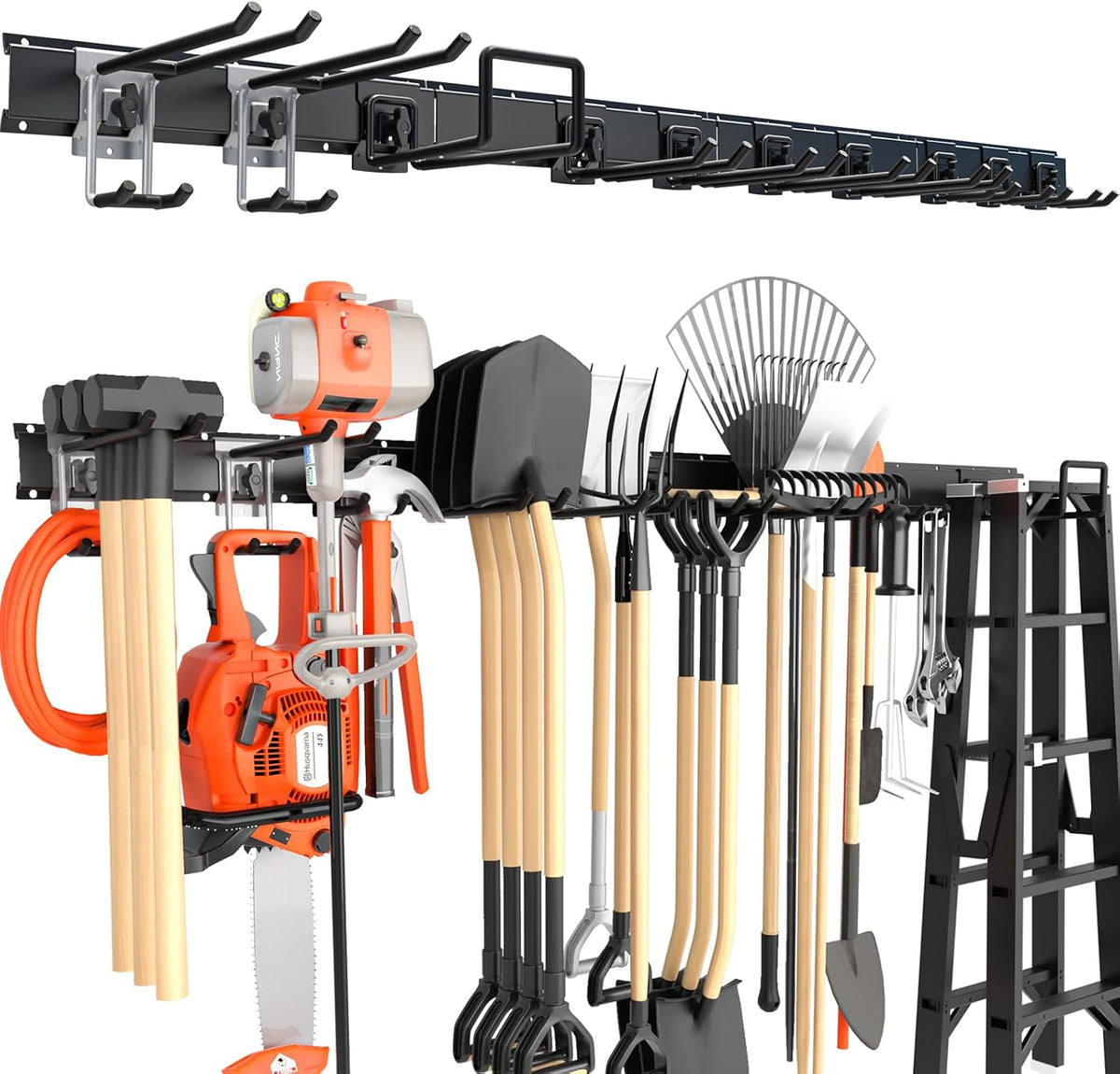 64'' Garage Tool Organizer Wall Mount, 620lbs Heavy Duty Metal Storage