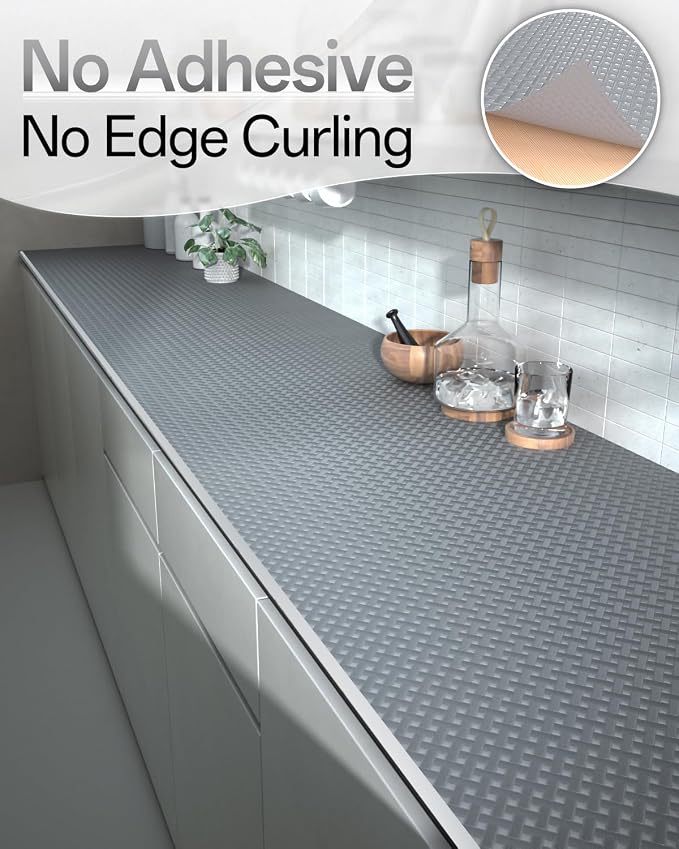 Shelf and Drawer Liner for Kitchen Cabinet, Non-Adhesive 18in x 120in - Image 4