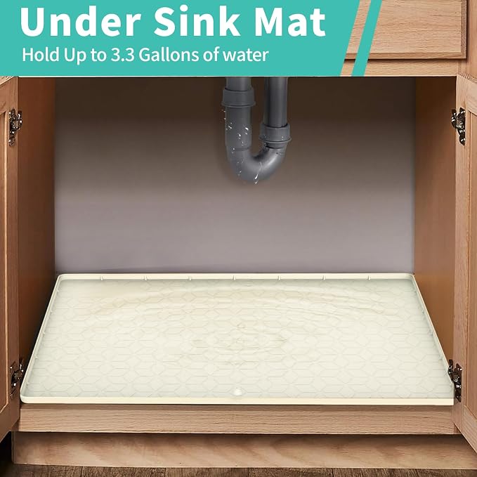 Under Sink Mat for Kitchen Silicone Waterproof Under Sink Liner, Flexible Sink - Image 4