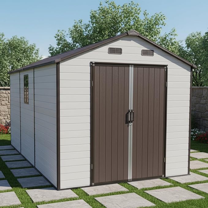 8x14ft Resin Outdoor Storage Shed by Zolyndo