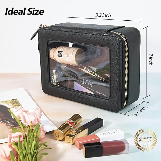 Aveniee Clear Makeup Bag Organizer, Large Travel Toiletry Bag - Image 2