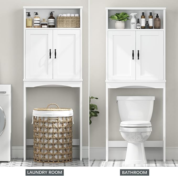 Over The Toilet Storage Cabinet, Over Toilet Storage Bathroom Organizer - Image 5