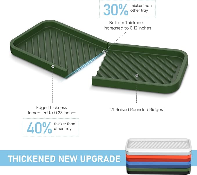 EG-SIPRO Silicone Sponge Holder, Kitchen Sink Organizer Tray, Sponge Caddy - Image 2