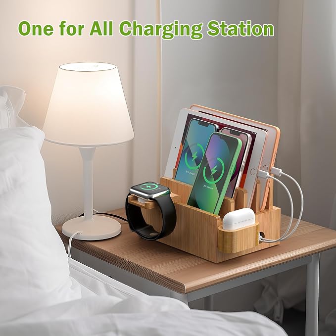 Pezin & Hulin Bamboo Charging Station Organizer - Image 9