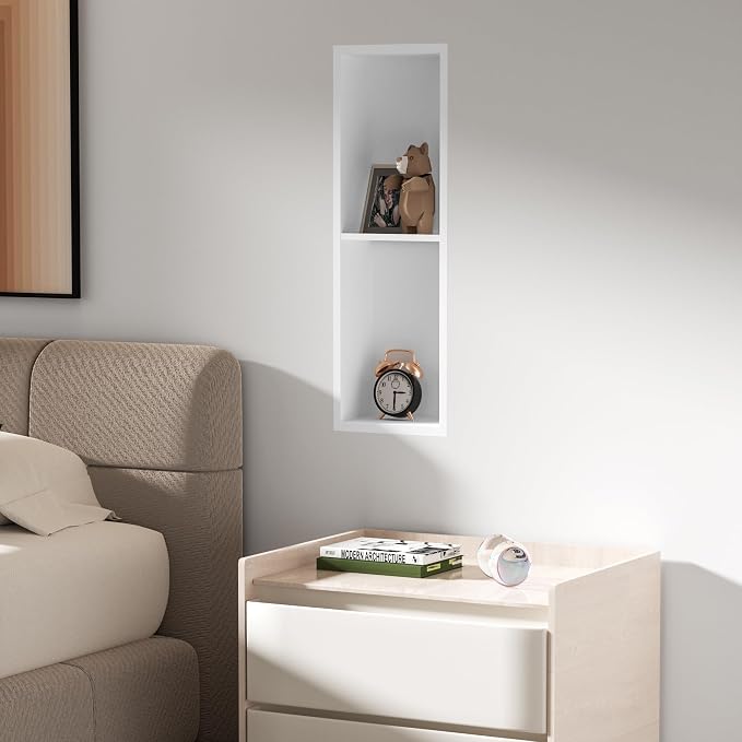 Stainless Steel Shower Niche 24" X 8", No Tile Needed Wall Niche Double Shelves - Image 7