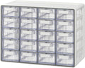 Blue Ginkgo Small 20-Drawer Cabinet – Stackable Clear Organizer by BLUEGINKGO