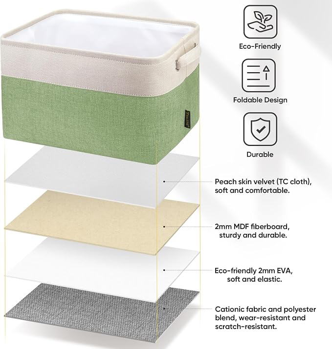 BALEINE 2 Pack Fabric Storage Bins - Image 7