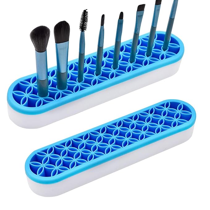 TANG SONG 2 PCS Silicone Make up Brush Holder Cosmetic Storage Box Desktop - Image 3