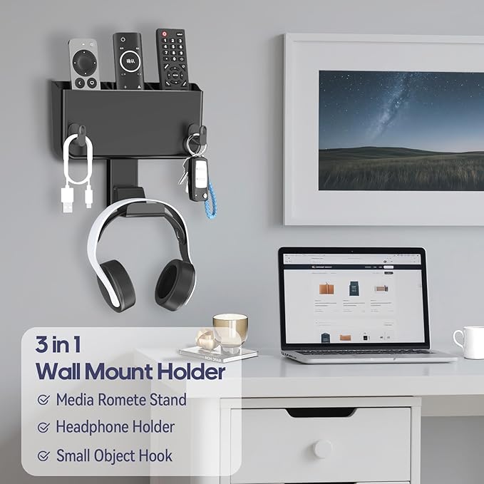 Adhesive Remote Control Holder Wall Mount - Image 3
