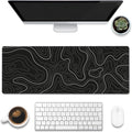 Desk Mat, Topographic Contour Large Gaming Mouse Pad by Eflxamz