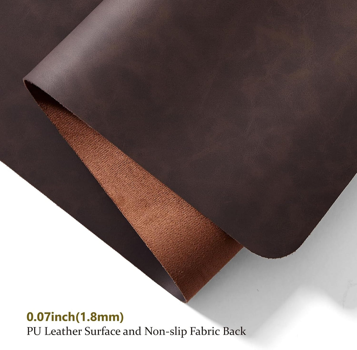 Distressed Leather Desk Mat - Non-Slip PU Desk Pad for Office and Home