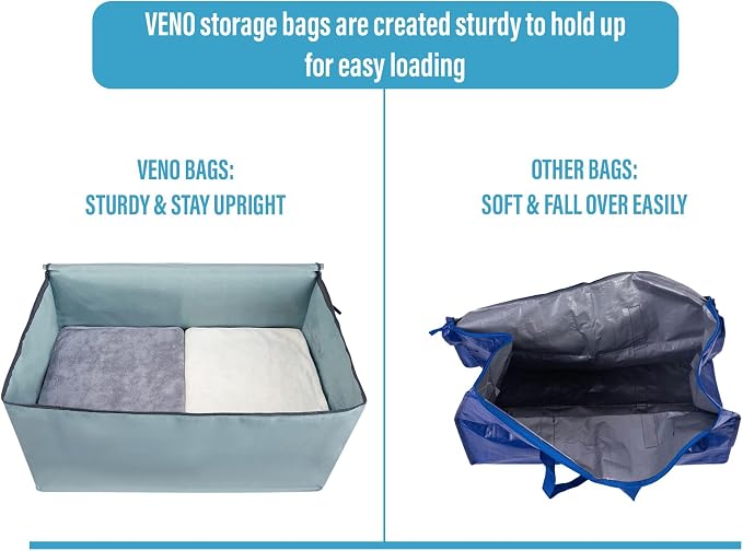 VENO 6 Pack Moving Bags and Large Christmas Decoration Storage Bins - Image 6