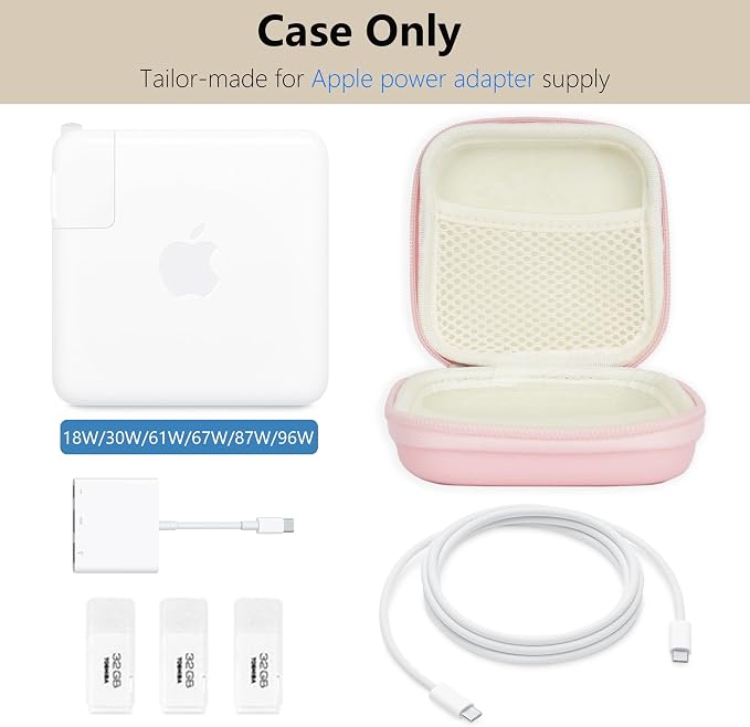 Charger Case for Macbook, Portable Tech Electronic Organizer Bag, Travel - Image 3
