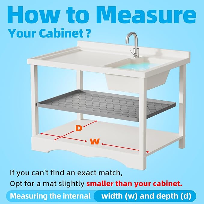 Silicone Under Sink Mat 25" x 22", kitchen Essentials and Gadgets, Shelf liner - Image 6