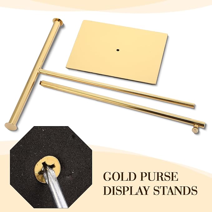 Leinuosen 4 Pcs T Shaped Purse Display Stand Necklace Display Stand Tabletop - Image 4
