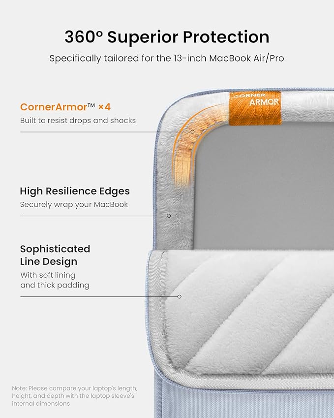 tomtoc 360° Protective Laptop Sleeve - Image 4