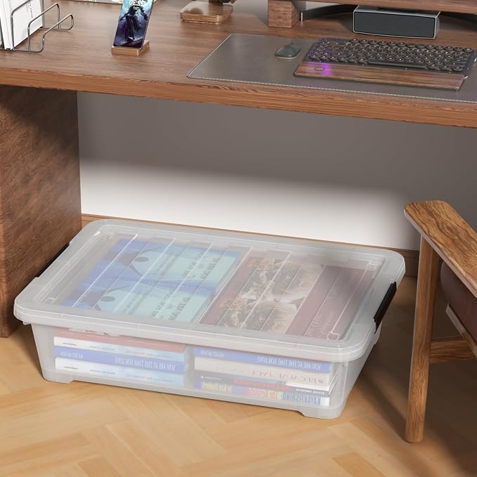 40 Quart Under Bed Plastic Storage Bins - Image 5
