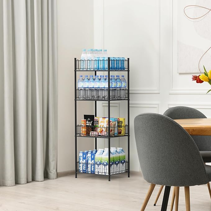 OYEAL Water Bottle Storage Holder 4 Tier Can Organizer - Image 6