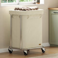 Laundry Basket with Wheels 150L/40Gal, Rolling Laundry Hamper with