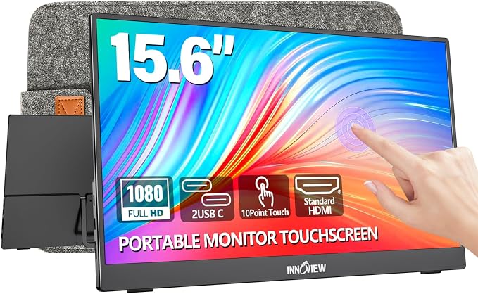 InnoView Portable Monitor Touchscreen 15.6" 1080P 10-Point Touch Screen by InnoView
