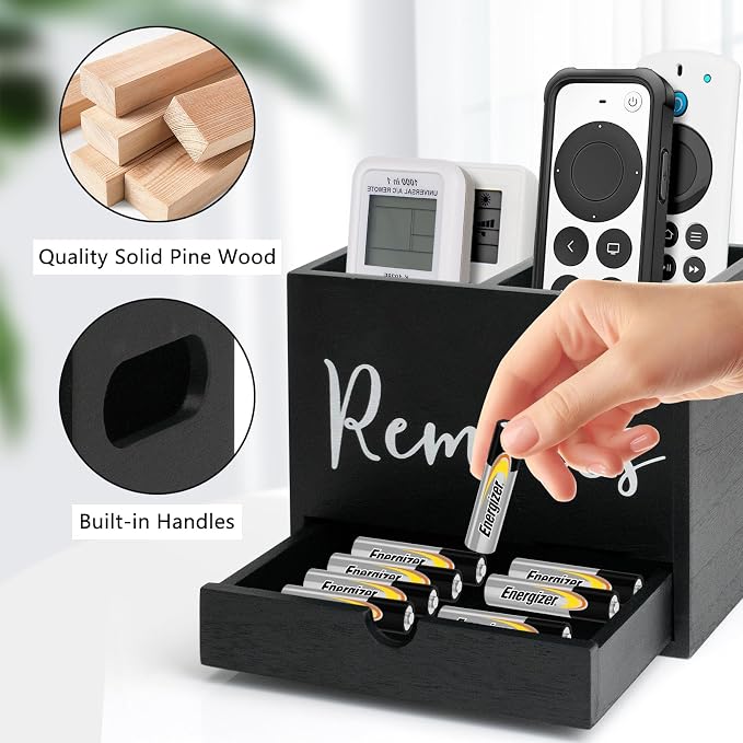 Remote Control Holder, 2 Slot TV Remote Holder& Desk Organizer - Image 3