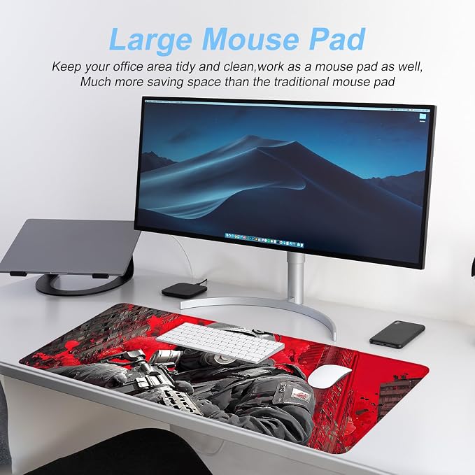 Tactical Soldier Gaming Mouse Pad – 31.5" x 11.8" Extended Desk Mat - Image 5