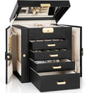 TORIBIO Jewelry Box for Women, Leather Jewelry Organizer by TORIBIO