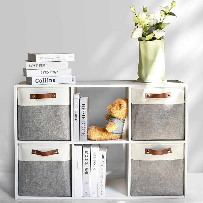 Foldable Storage Cubes 11x11 Inch, Collapsible Storage Basket - Image 2
