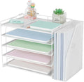 AUPSEN White Desk Organizers and Accessories, 5-Tier Letter Tray Paper Organizer by AUPSEN