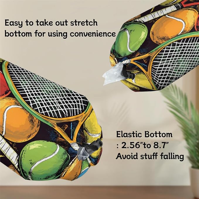 Sport Tennis Plastic Bag Holder 2 Pcs Grocery Bag Organizer Reusable Trash Bags - Image 4