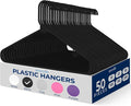 SereneLife 50 Pack Plastic Hangers, Space-Saving Closet Organizers, Durable and by SereneLife