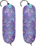 Purple Mermaid Scales Plastic Bag Holder 2 Pcs Grocery Bag Organizer Reusable by Unknown