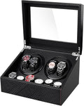 Watch Winder for Automatic Watches, Ultra Quiet Motor, 4 Automatic Watches and by LALAHOO