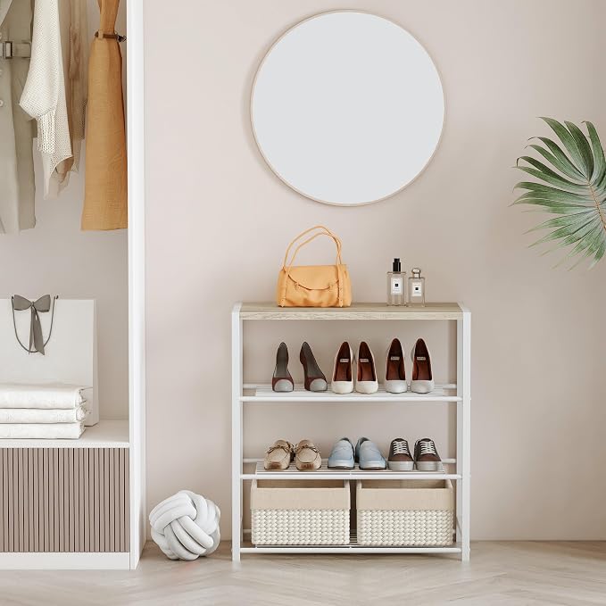 Yusong Shoe Rack Organizer, 4 Tier Industrial Shoe Storage Shelf - Image 4
