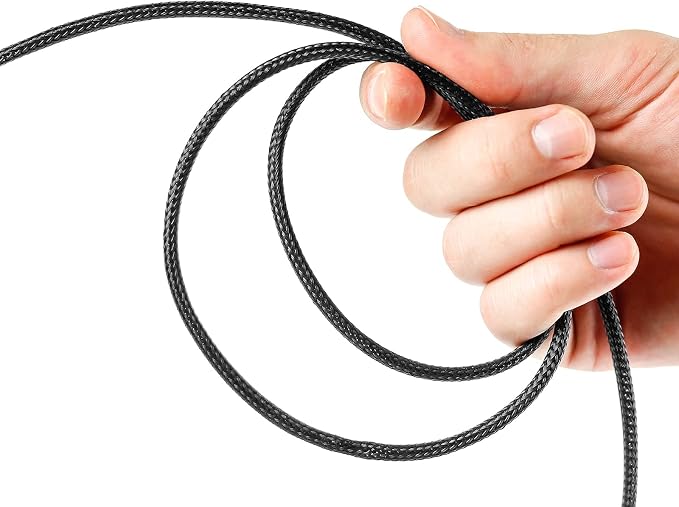 Xuniea 96ft Wire Loom Braided Cable Sleeve Covers Cord Management - Image 6