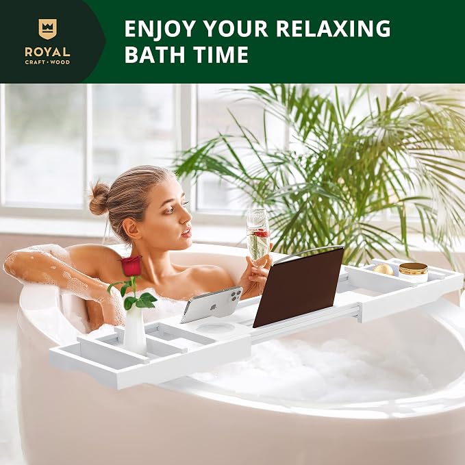 ROYAL CRAFT WOOD Premium Foldable Bathtub Tray - Image 7
