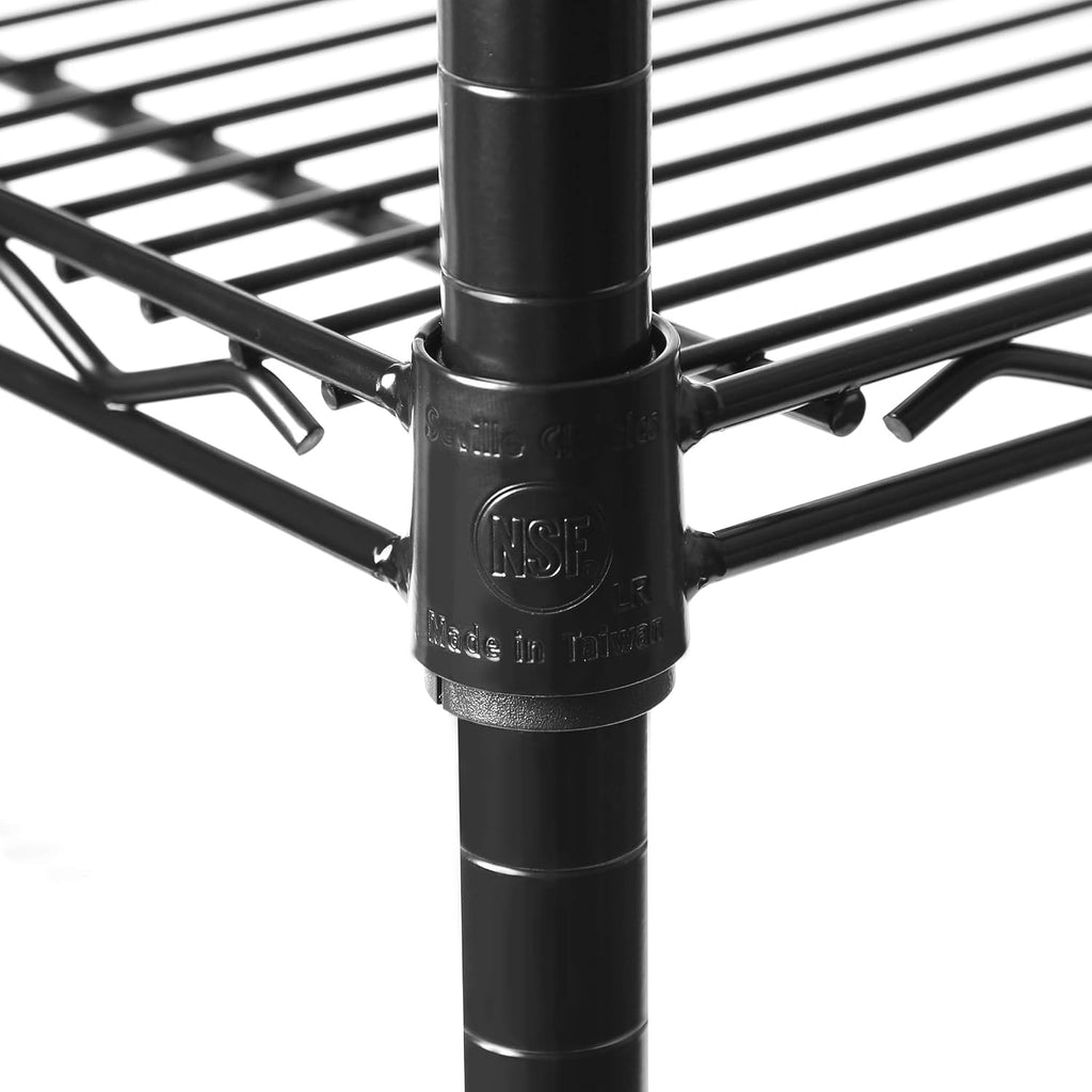 UltraDurable 5-Tier NSF Steel Wire Shelving, 36"W x 18"D x 75"H, Black
