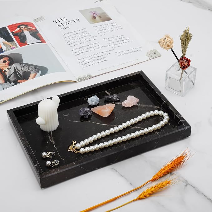Brown Marble Tray, Pure Natural Vanity Tray, Marble Tray - Image 6