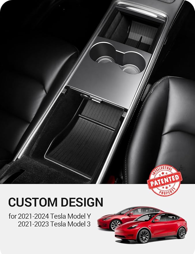 BASENOR 2026 Upgrade Tesla Model Y Model 3 Lower Center Console Organizer Tray - Image 2