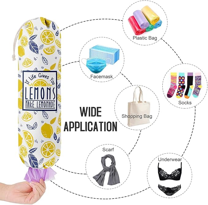 If Life Gives You Lemons Make Lemonade, Kitchen Grocery Bags Holder Container - Image 6