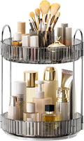 360° Rotating Makeup Organizer, Upgraded 2 Tier Skincare Perfume Organizers by Homelifeassistant