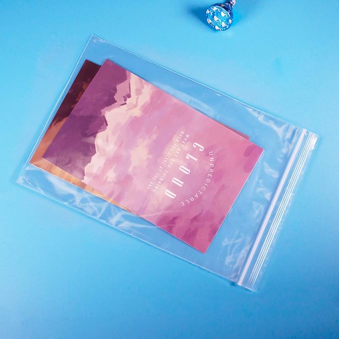 iMailer - 200 Count - 8" x 10" Zip Bags - Clear Reclosable Zip Plastic Poly - Image 4