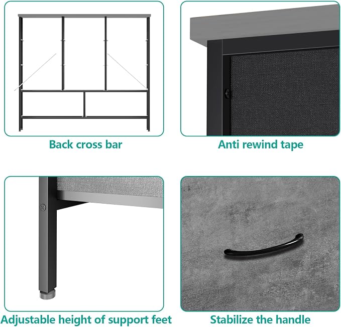 Dresser for Bedroom with 9 Deep Drawers, Wide TV Stand Modern TV Console - Image 4