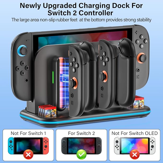 Switch 2 Controller Charger, 3H Fast Charging Dock - Image 5